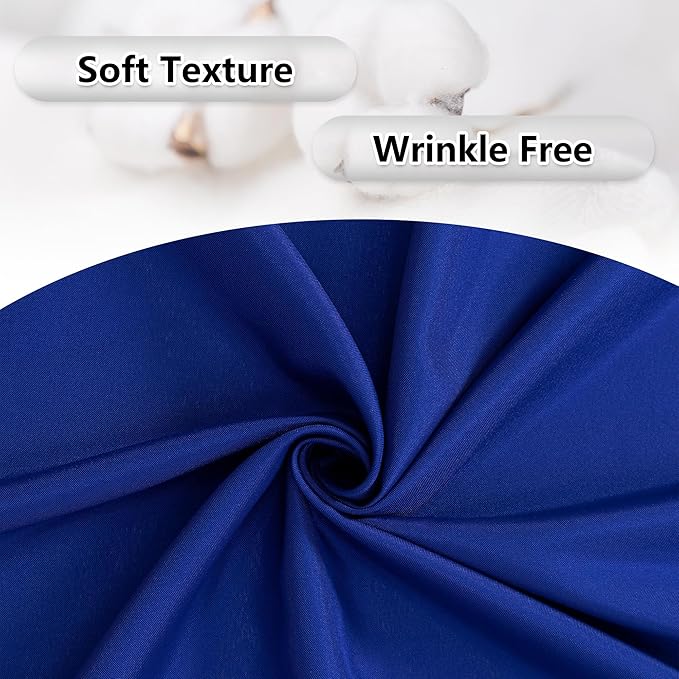 MEETSKY Royal Blue Backdrop Curtains for Parties Blue Curtains Photography Backdrop Drapes for Wedding Birthday Party Baby Showers Rod Pocket Home Sliding Door Decoration, 5ft x 8ft, 2 Panels