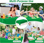 4 PCS Plastic Tablecloths for Rectangle Tables, 54 x 108 Inches Baptism Decorations, Waterproof and Leakproof Picnic Table Cover for Bachelorette Party, Colorful Tablecloth Adaptable to Every Table