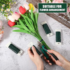 Ferraycle 72 Pack Green Floral Wire 38 Yards 22 Gauge Flexible Paddle Florist Christmas Green Wire for Crafts Christmas Wreaths Tree Garland and Floral Flower Arrangements