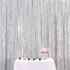 Eternal Beauty Silver Sequin Backdrop, 20x10 Ft Glitter Background Curtains for Shimmer Photography Party Wedding Birthday Back Drop Decor