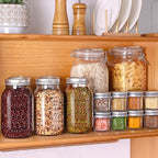 ComSaf 24 oz Mason Jars Regular Mouth 6 Pcs, Large Canning Jars with Seal Bands, 24 oz Glass Jar with Lid for Jams, Sauces, Juice, Coffee, Pickling, Fruit, Dessert, Kitchen Storage