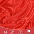 fani 12 Pack 120 Inch Red Satin Tablecloth - Premium Bright Silky Round Tablecloth Overlay Smooth Fabric Table Cover, Table Decoration for Wedding Party Banquet Events Restaurant Kitchen Dining