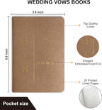 Wedding Vow Books His and Hers, Wedding Registry Gifts Ideas for Bride & Groom,Wedding Essentials