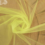 Snowkingdom Fall Yellow Table Runner, 10FT Light Yellow Tulle Gauze Sheer Cheesecloth Thanksgiving Dining Table Decorations, Boho Rustic Tulle Runners for Wedding Baby Shower Party Decor 120 Inch
