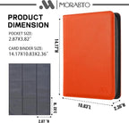 Card Binder 9 Pockets,Trading Card Binder Holds up to 864 Cards with 48 Sleeves,Zipper Card Holder Album Compatible with TCG Card/Game Cards/Sports Card
