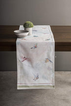 Maison d' Hermine Table Runner 100% Cotton Double Layer Table Runners 108 inches Long Decorative for Home Kitchen Dining Party Wedding Bridal Shower Spring Summer (Flying Birds, 14.50" x 108")
