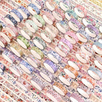 60 Rolls Flowers Theme Washi Tape Set with Different Colorful Patterns, Writable Decorative Tapes for Scrapbooking, Bible Journaling, Bullet Journaling, 0.39'' x 79'' per Roll