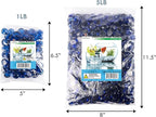 Galashield Flat Glass Marbles for Vases Cobalt Blue Glass Gems Beads Pebbles Vase Filler (1 LB, Approx. 105 PCS)