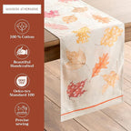Maison d' Hermine Table Runner 100% Cotton Double Layer Table Runners 108 inches Long for Thanksgiving Christmas Decorations Home Kitchen Dining Party Wedding (Colours of Autumn, 14.5" x 108")