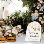 Winnie Love is Sweet Please Take A Treat Sign, Classic Pooh Love is Sweet Sign for Dessert Table, Cute Animals Decor Bridal Shower Welcome Sign, Wedding Sign Baby Shower Favors for Guests
