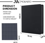 Card Binder 20 Pocket,Trading Card Binder Holds up to 2000 Cards with 50 Sleeves,Zipper Card Holder Album Compatible with TCG Card/Game Cards/Sports Card