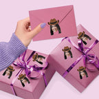 Big Dot of Happiness Custom Photo Western Hoedown - Wild West Cowboy Party Favors - Fun Face Cut-Out Stickers - Set of 24
