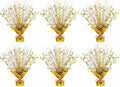 6 Pack Star Table Centerpieces for Party, Birthday Table Decorations for Kids Adults, Party Centerpieces for Tables for Wedding Baby Shower Graduation Holiday Event (Gold Silver)