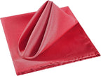Cloth Napkins 17x17 inch Washable Polyester Dinner Napkins Soft Table Napkins for Wedding Party Dining Banquet(Red,25PCS)