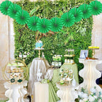 Green Party Decorations,Green Paper Decorations for Party,Tennis Party Decorations Party Paper Fans Bulk 8in,Graduation Decoration Classroom Decor,St Patrick's Day Decortions 30 Color DIY Set （Green）