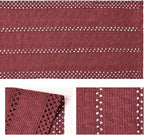Artoid Mode Red Farmhouse Woven Rustic Hollow Table Runner, Seasonal Holiday Hollow Kitchen Dining Table Decoration for Home Party Decor 12x72 Inch