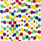 Super Mario Party Decorations Circle Dot Garland Red Blue Yellow Green Hanging Paper Polka Dot Streamer for Birthday Baby Shower Wedding Bridal Shower Carnival Circus Clown Fiesta Party Supplies