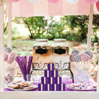 Jutom 100 Pcs Mini Favor Boxes Extra Small Candy Boxes Paper with Gold Ribbon for Christmas Thanksgiving Day Birthday Wedding Anniversary Supplies(2 x 2 x 2 Inch,Purple)