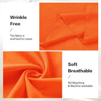 VOK Orange Wedding Arch Draping Fabric Chiffon Fabric, 29in x 18Ft 2 Panels Sheer Chiffon Outdoor Curtain for Wedding Ceremony Birthday Party Decoration (Orange,2 Panel)