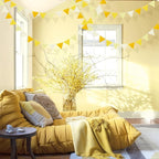 Yellow Party Decorations Ombre Yellow Felt Hanging Triangle Mini Bunting Pennant Banner Flag for Birthday Wedding Baby Shower Bridal Shower Engagement Lemon Bee Sunflower Party Classroom Nursery Decor