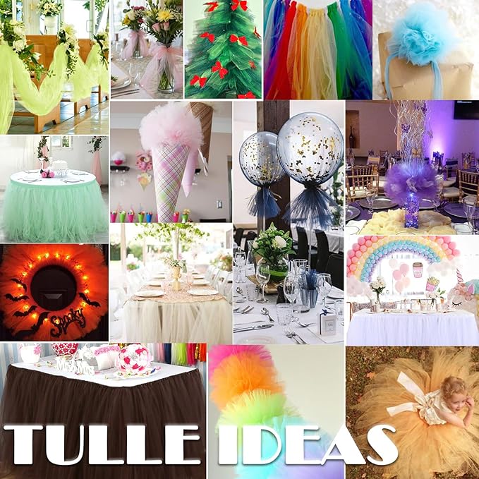 Dusty Rose Tulle Fabric Rolls 6 Inch by 100 Yards (300 feet) Fabric Spool Tulle Ribbon for DIY Tutu Bow Baby Shower Birthday Party Wedding Decorations Christmas Craft Supplies