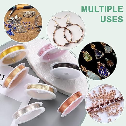 0.7 mm/21 Gauge Copper Wire for Jewelry Making, 10.2FT Copper Beading Craft Wire for Jewelry/Weaving/DIY Crafting/Planting, Color-Retaining [3.1M, Gold Tone]