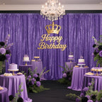 Purple Sequin Backdrop Curtain 4 Pieces 2FTx8FT Glitter Photography Backdrop for Party Wedding Birthday Christmas Decorations