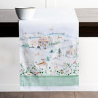 Maison d' Hermine Table Runner 100% Cotton Double Layer Table Runners 108 inches Long for Thanksgiving Christmas Decorations Home Kitchen Dining Party Wedding (Snowy World, 14.5" x 108")