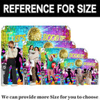 Disco Backdrop 7 x 5 ft Retro Glow Party 70s 80s 90s Theme Stage Dance Background Disco Party Decoration Disco Ball Banner Dance Backdrop for Birthday Party Prom Portrait Photo Props Polyester, Multi