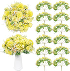 12 Packs Peonies Artificial Flowers,Silk Artificial Peonies Flowers Fake Peony Faux Floral Arrangements Bouquet for Centerpiece Table Wedding Party Home Decor Green