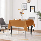 sancua Square Tablecloths 85x85 Inch Bronze - Fabric Fall Table Cloth for Square or Round Tables, Washable Polyester Table Cover for Thanksgiving Dinner, Holiday Party, Decorative Display Tables