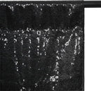 Eternal Beauty Black Thick Sequin Backdrop, 10x10 Ft Halloween Glitter Background Curtains for Shimmer Photography Party Wedding Birthday Back Drop Decor