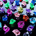 Acrylic Crushed Ice Rocks, Babenest 150 PCS Fake Crystals Plastic Ice Cubes Diamonds Gems for Vase Fillers, Home Decoration, Table Scatter, Event, Wedding, Arts & Crafts (Multicolor)