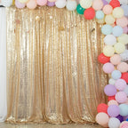 ShinyBeauty Light Gold Sequin Backdrop 10X10 Gold Drapes Curtain for Baby Shower, Shimmer Photo Background (10FTx10FT)