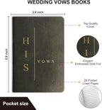 Wedding Vow Books His and Hers, Wedding Registry Gifts Ideas for Bride & Groom,Wedding Essentials