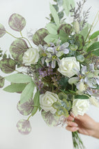 Serra Flora Artificial Greenery Spray Box Set(Pack of 38pcs) with 9 Kinds of DIY Wedding Bouquet Filler Table Centerpieces and Floral Arrangement (Lilac & Green)