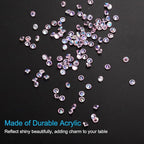 PATIKIL 14000Pcs Wedding Table Scatter Confetti Crystals 3mm Acrylic Diamonds Vase Fillers Gems for Table Centerpiece Decorations Bridal Shower Party, Light Pink AB