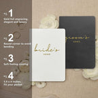 Vow Books His and Hers Wedding Vow Books Bride and Groom Vow Books Wedding Essentials Wedding Accessories(XZ-GB-Black)