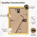5x7 inch Picture Frame, 5x7 Photo Frames with 4x6 Removable Mat - High Definition Plexiglass - Vertical and Horizontal Display - Wall Hanging Frame - Gold, 5 Pack
