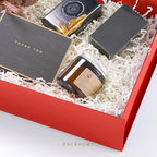 PACKHOME Large Gift Box 13.5x10x3.5 Inches, Sturdy Shirt Box with Magnetic Lid for Multiple Occasions (Glossy Red)