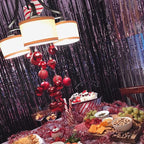 ParyWoo Light Purple Streamers 2pcs Tinsel Backdrop 8.2FT Metallic Lavender Foil Fringe Streamer Curtains Photo Booth Backdrop for Halloween Baby Shower Bachelorette Wedding Party Decorations