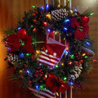 Christmas Lights 50 LED String Lights Battery Operated Clear Mini Lights18ft with Timer for Thanksgiving Day Wreath Christmas Tree Indoor Outdoor Decoration, Waterproof, Multicolor 2Pack