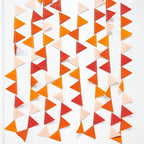 Orange Party Decorations - Ombre Felt Hanging Triangle Mini Bunting Pennant Banner Flag for Birthday Wedding Baby Shower Fall Autumn Thanksgiving Harvest Party Classroom Nursery Decor