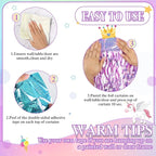 Jutom 6 Pieces 3.3 x 6.6 ft Wavy Tinsel Foil Fringe Curtains Foil Fringe Streamer Backdrop Party Curtain for Sea Mermaid Baby Shower Birthday Party Decoration(Purple, Pink, Blue Green)
