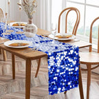 VHH Sequin Table Runner 12 x 108 inches Royal Blue Table Runner, Glitter Runner for Party Wedding Birthday, Party Spring Easter Rustic, Birthday Supplies Decorations (1 Pack).