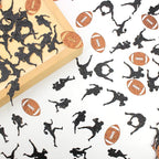 200PC Football Confetti for Table,Football Party Decorations for 1st Year Down Birthday Baby Shower Sport Party Decor,Glitter Football Players Shaped Table Scatters