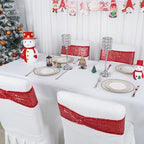 SquarePie Pack of 100 Chair Sashes Sparkly Red Sequin Bands for Wedding Party Banquet Home Decor