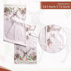 Maison d' Hermine Table Runner 100% Cotton Double Layer Table Runners 72 inches Long for Thanksgiving Christmas Decorations Home Kitchen Dining Party Wedding (Christmas Dew, 14.5" x 72")
