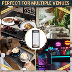12 Pack 1 View Menu Holder Menu Covers 4.25" x 11" | Black Leather Menu Sleeves Book Style for Restaurant Coffee Bars Wine List