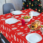 QZYL 12 Pack Christmas Table Cloths, 54" x 108" Holiday Plastic Tablecloth, Snowflakes Disposable Tablecloth Xmas Rectangle Tablecover, Christmas Table Decorations Holiday Party Decor